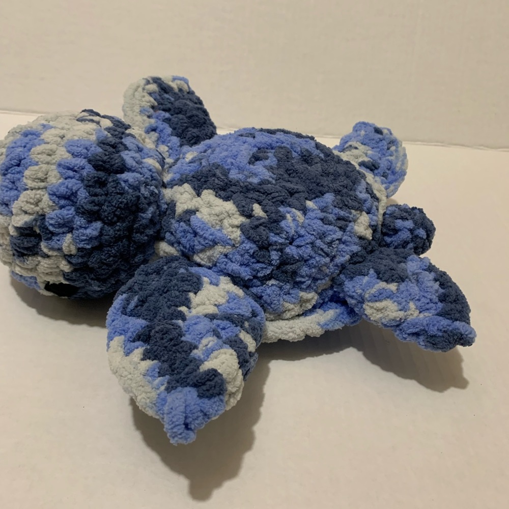 Sea Turtle Nursery Room Decor Soft Plushie Sea Turtle Handmade Crocheted - Picture 8 of 14